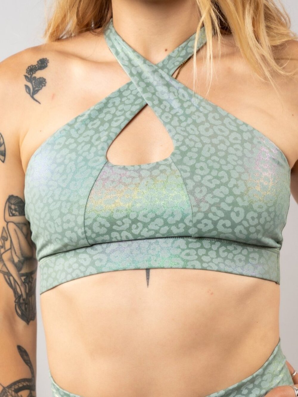 Allure Sports Bra - Green Iridescent Leopard